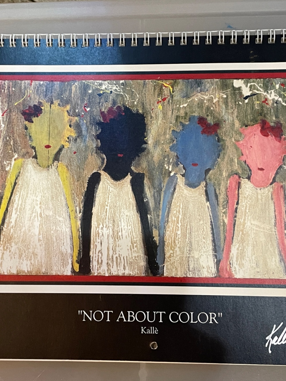 “Not About Color” Abstract Print Calendar 2016, signed by Kallè Siekkinen